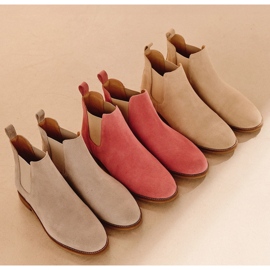 Marco Shoes Semišové Chelsea boty s gumou 2210B-813-1 béžový 2