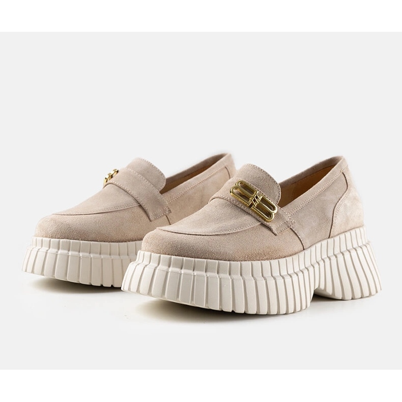 Béžové semišové boty Karino béžový 1