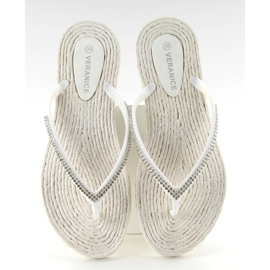 Gumové žabky jako espadrilky ls069 bílé bílý 1 Gumové žabky jako espadrilky ls069 bílé bílý 1
