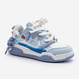 Dámské tenisky se silným šněrováním, modrá Miatora modrý 1