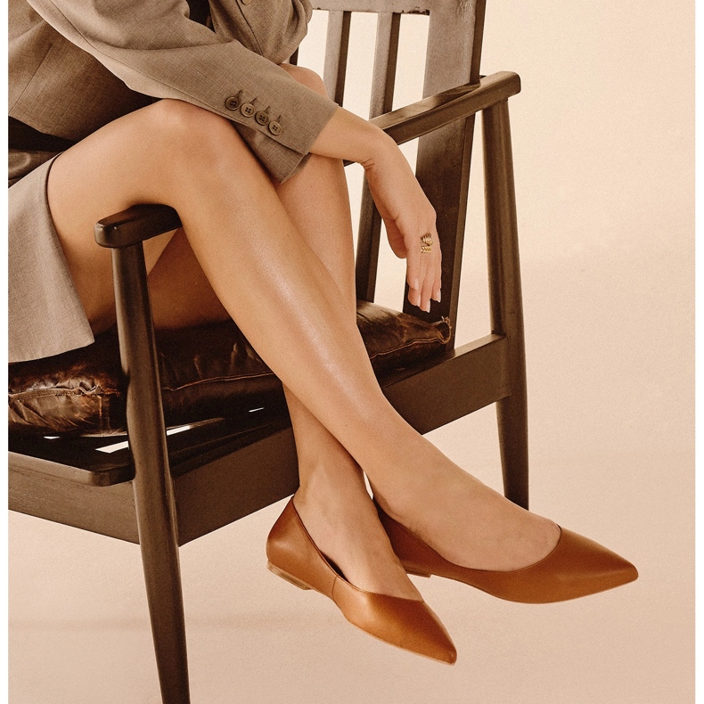 Marco Shoes Subtilní balerínky hnědý 2