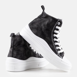 Černé tenisky na platformě Frederick černý 2