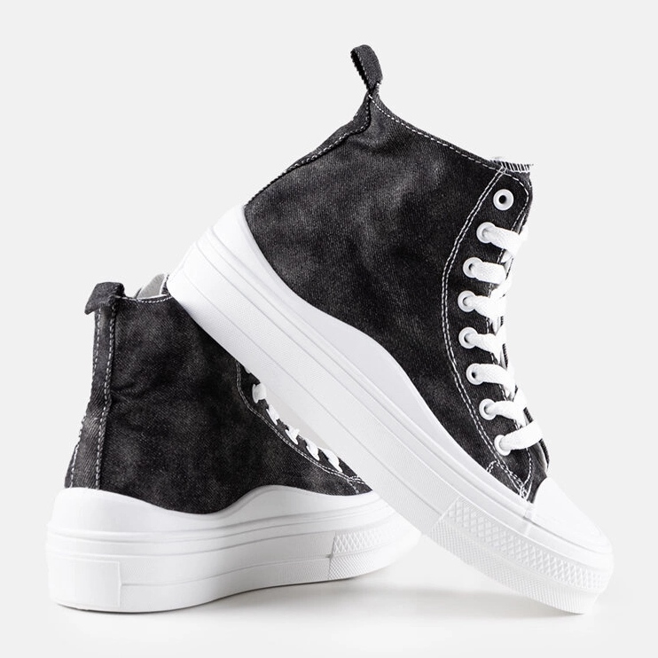 Černé tenisky na platformě Frederick černá 2