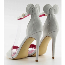 Sandály na vysokém podpatku Mickey 1900 Gris šedá 1