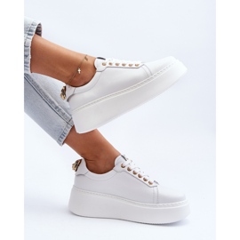 Dámské kožené tenisky na platformě CheBello 4367 White bílý 2