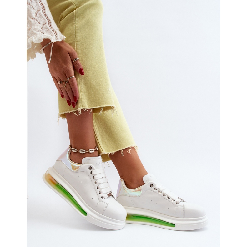 Dámské kožené tenisky GOE NN2N4029 Bílé bílý 1