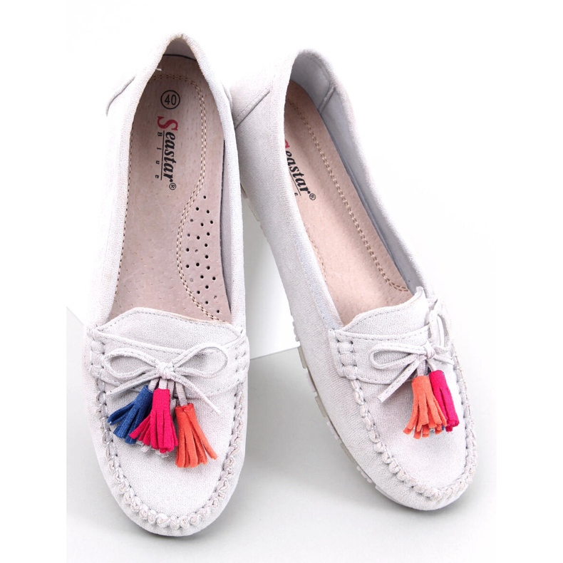 Třásňové mokasíny Tamla Grey šedá 2 Třásňové mokasíny Tamla Grey šedá 2