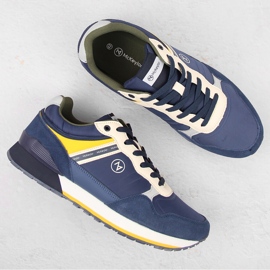 Pánské kožené sportovní boty tmavě modrá McKeylor 74111 modrý 3