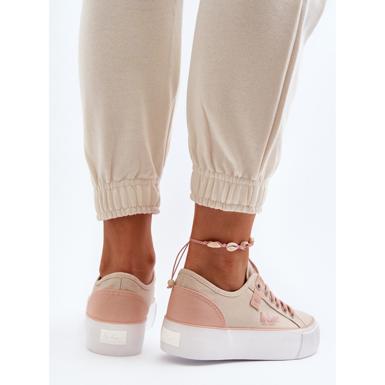 Dámské látkové tenisky Lee Cooper LCW-24-31-2196, béžové béžový 2