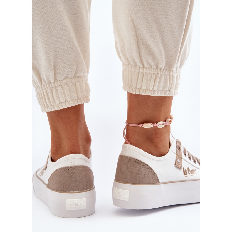 Dámské látkové tenisky Lee Cooper LCW-24-31-2198, bílé bílý 2