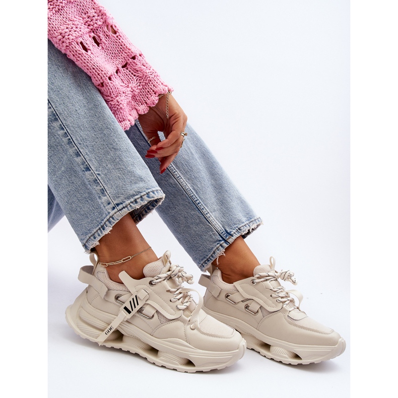 Dámské tenisky GOE NN2N4041 Béžová béžový 2 Dámské tenisky GOE NN2N4041 Béžová béžový 2