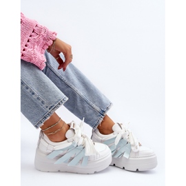 Zazoo 2F-7033 Tenisky na masivní platformě, modré modrý 2