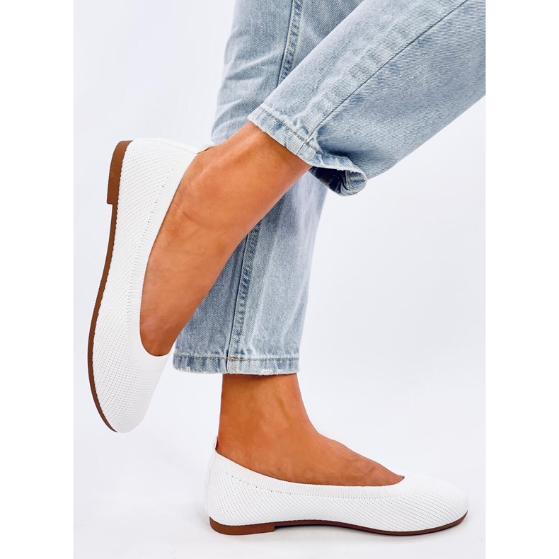 Ponožkové baleríny Cavaday White bílý 2