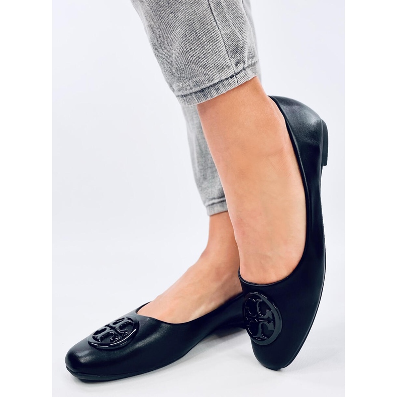 Elegantní balerínky Irvina Black černý 1