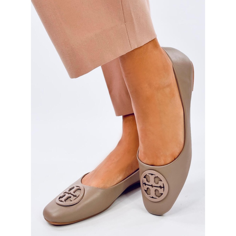 Elegantní balerínky Irvina Khaki béžový 2