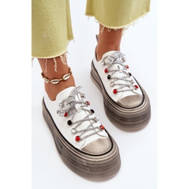 Dámské Tenisky na platformě GOE NN2N4054 Bílé bílý 2