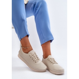 Vinceza Dámská kožená sportovní obuv Tenisky Béžová Lalnai béžový 2 Vinceza Dámská kožená sportovní obuv Tenisky Béžová Lalnai béžový 2