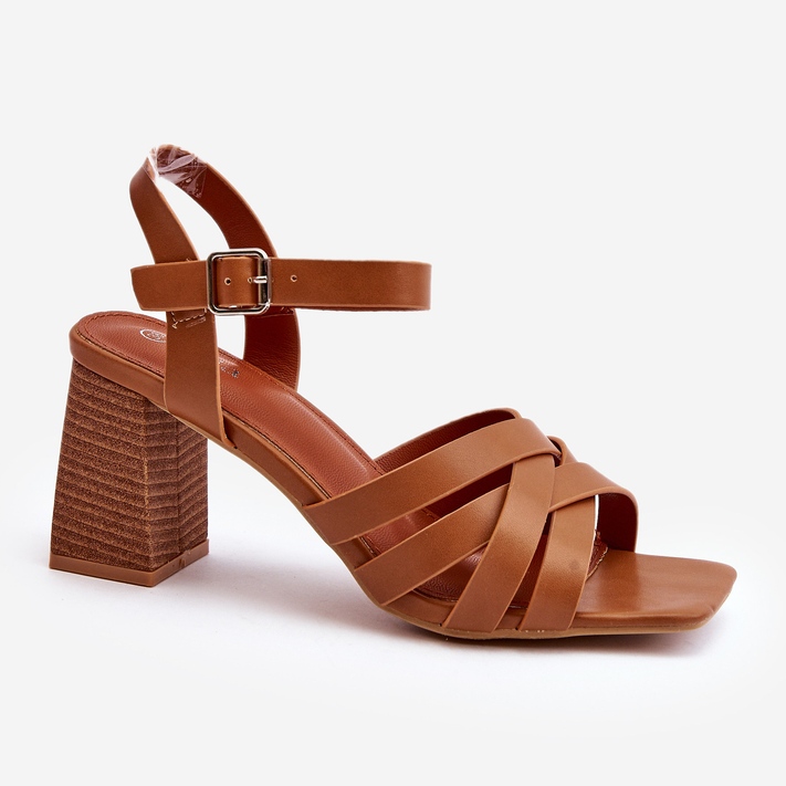 Dámské sandály na vysokém podpatku Camel Opifiana hnědý 1