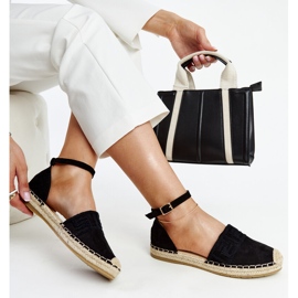 Černé espadrilky s ozdobnou výšivkou Sonja černý 1