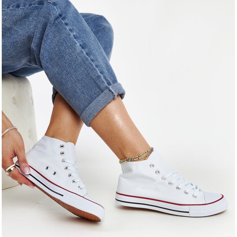 Bílé vysoké tenisky Eliska bílý 1