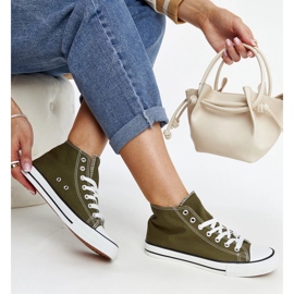 Tmavě zelené vysoké tenisky Eliska zelený 1