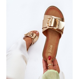 Dámské žabky s páskem a přezkou, zlaté Opahiri zlatý 1 Dámské žabky s páskem a přezkou, zlaté Opahiri zlatý 1