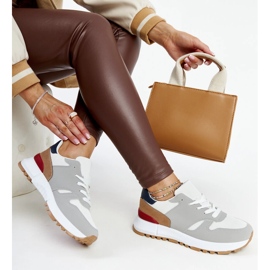 Pestrobarevné tenisky na platformě Sultisz šedá 1