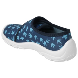 Dětské papuče Befado se zapínáním na suchý zip 974Y476 modré modrý 2