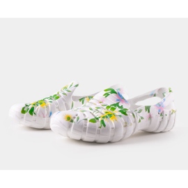 Bílé gumové žabky se vzorem Eliano bílý 1