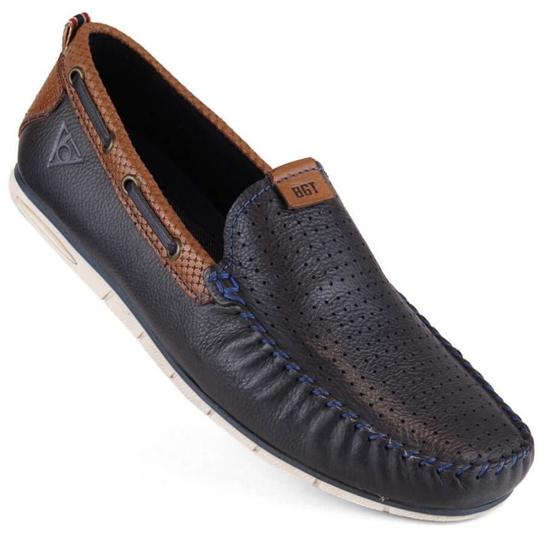 Kožené boty Bugatti M INT1990, tmavě modrá 1