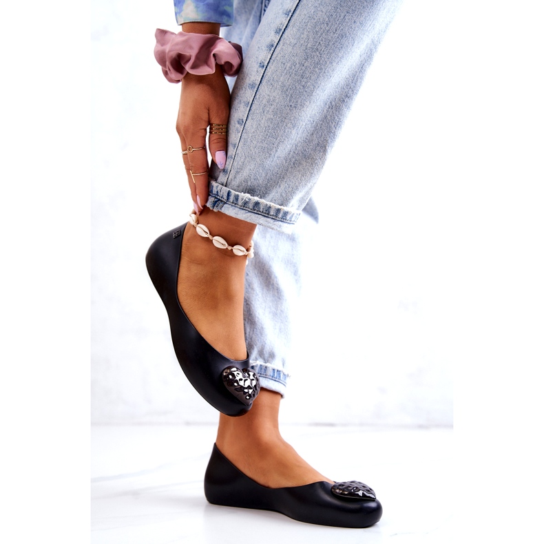 Dámské Voňavé Gumové Baleríny ZAXY JJ285046 Černé černá 2