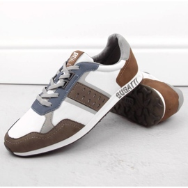 Kožená sportovní obuv Bugatti INT1975 bílý 2