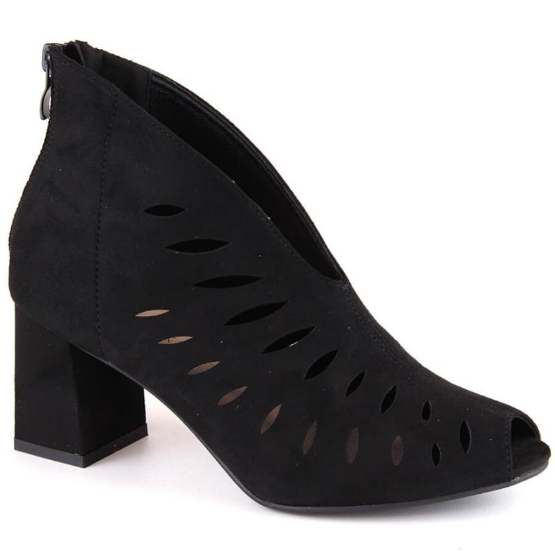 Semišové kotníkové boty Potocki W WOL225A, černé černá 1