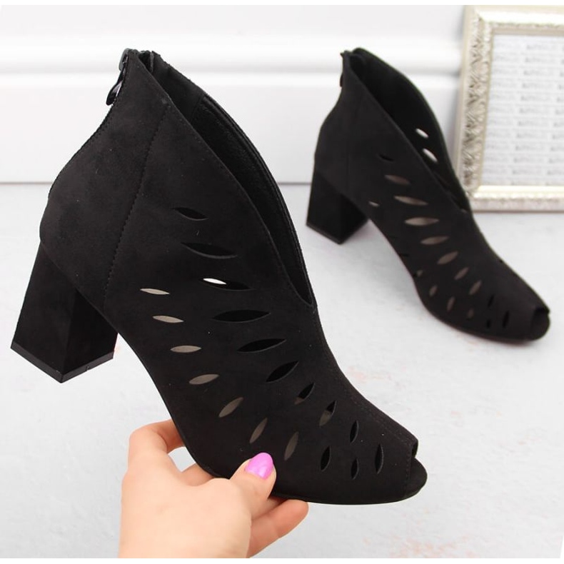 Semišové kotníkové boty Potocki W WOL225A, černé černá 2