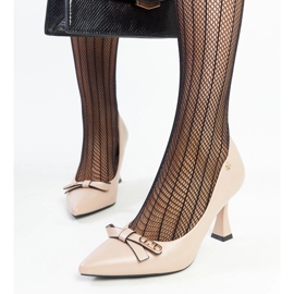 Béžové lodičky na vysokém podpatku značky Vinceza béžový 1