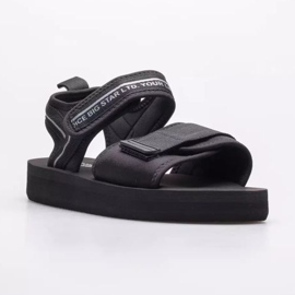 Dámské sandály na suchý zip Big Star LL274784 Black černý 1