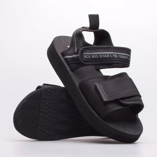 Dámské sandály na suchý zip Big Star LL274784 Black černá 5