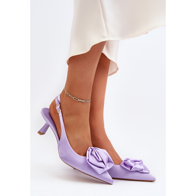 Fialové Ozena zdobené vysoké podpatky fialový 2 Fialové Ozena zdobené vysoké podpatky fialový 2