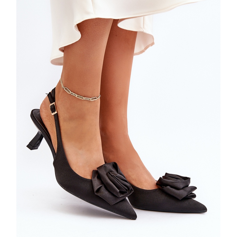 Černé lodičky Ozena se zdobením černá 2