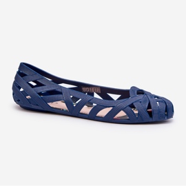 Dámské Gumové Baleríny Boty Navy Blue Salam modrý 1