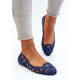 Dámské Gumové Baleríny Boty Navy Blue Salam modrý 6