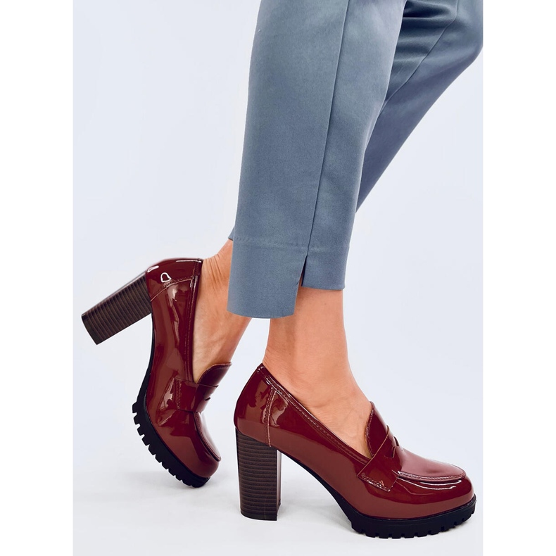 Jeffis Brown patentované mokasíny na podpatku hnědý 2