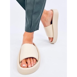 Měkké dámské pantofle Fontes Beige béžový 1