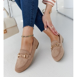 Mokasíny s hnědou přezkou od Erminia hnědý 1 Mokasíny s hnědou přezkou od Erminia hnědý 1