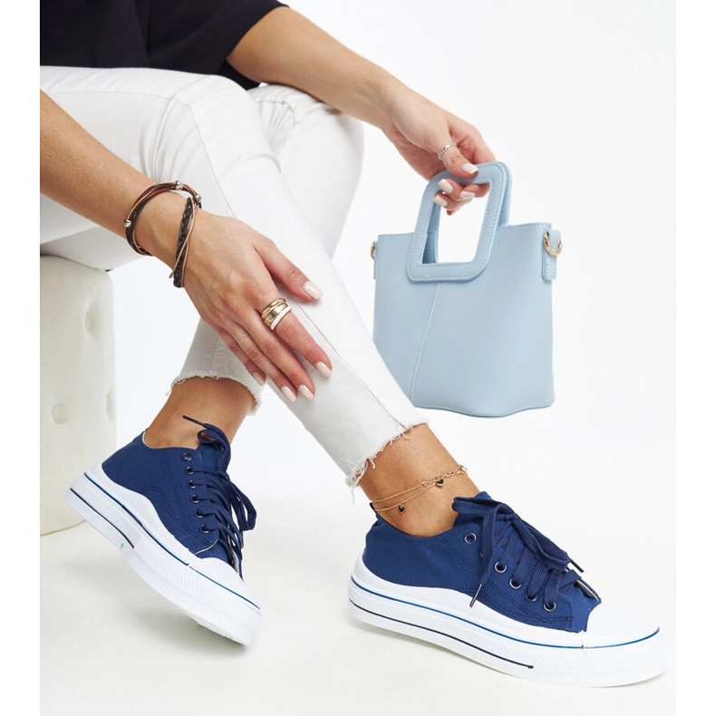 Námořnicky modré tenisky na platformě Anbarin modrý 1