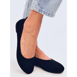 Pletené balerínky Newey Black černý 2