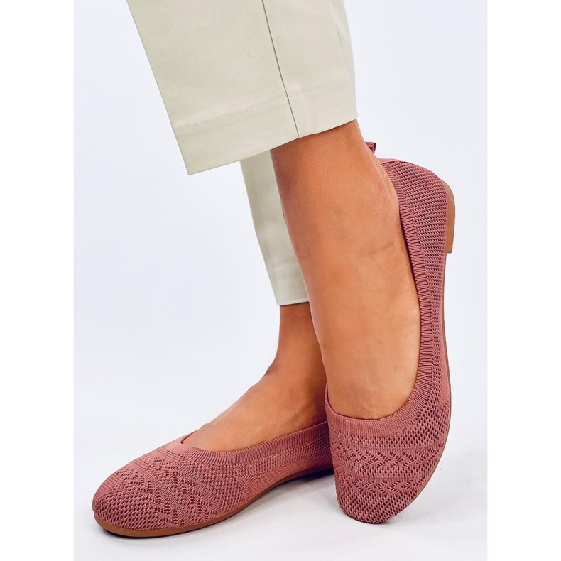 Pletené balerínky Newey Pink růžový 2