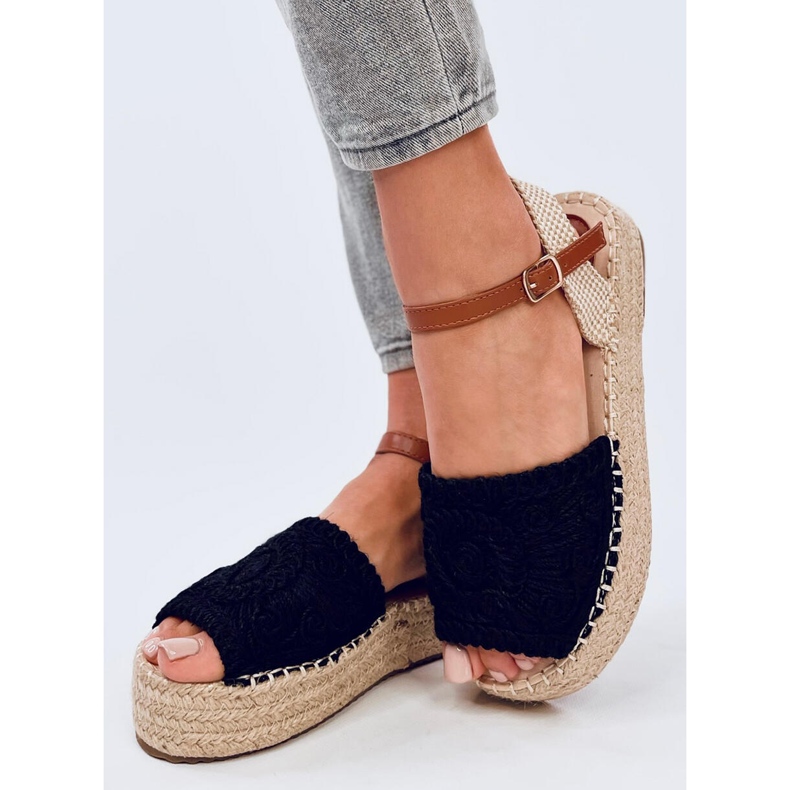 Boho Ingram Black espadrilkové sandály černá 2