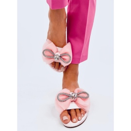 Pantofle s mašlí Monique Pink růžový 1