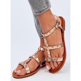 Sandály s cvočky Neha Champagne růžový 2